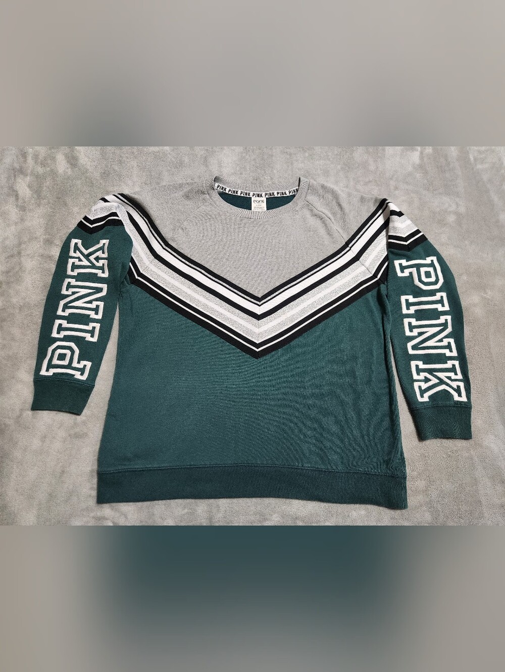 Victoria's Secret PINK women's colorblock crewneck sweatshirt in a size medium